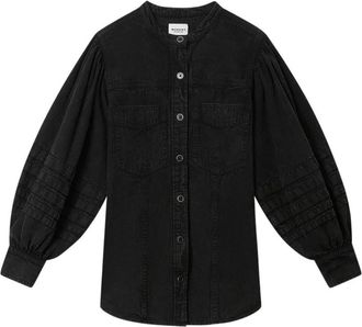 Isabel Marant Mileda Shirt - Dames - Spijkeroverhemden - Zwart - S - Katoen - Overhemden