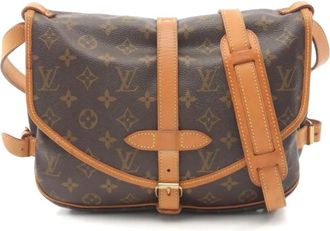 Louis Vuitton 2000 Saumur 30 schoudertas met monogram - Bruin