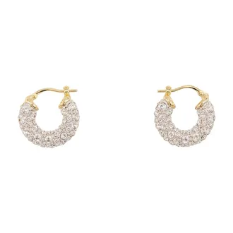Simone Rocha Orecchini a cerchio con strass - - Accessories - Donna - Grigio - ONE SIZE