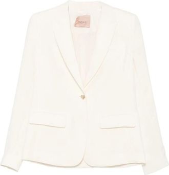Twinset Blazer met hartmotief - Dames - Blazers - Wit - L - Jassen