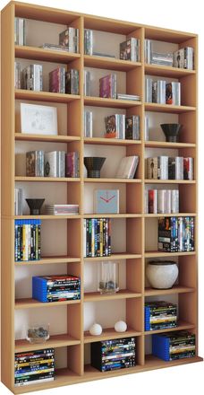 ebuy24 Ebuy24 - Estante De Madera Vcm De Pie Gabinete De Cd De Ahorro De Espacio Para 1080 Cd O 504 Dvd Dimensiones: Al. 181 X An. 102 X P. 23 Cm Estante De 