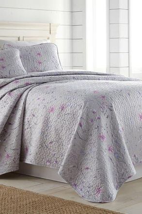 Southshore Fine Linens Luxury Premium Floral Collection Quilt Cover Set in Grey at Nordstrom Rack, Size King/california King