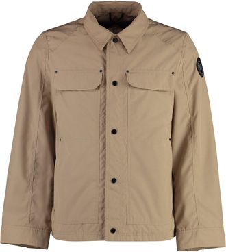 Canada Goose Mens Burnaby Techno Fabric Jacket Beige Cotton Raincoats Coat