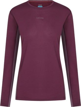 Icebreaker Merino Blend 125 L/S Tee Colour Block Merinoshirt f&uuml;r Damen | lila