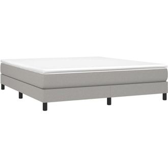 vidaXL Box Spring Bed Frame Light Grey Super King Fabric (UK/IE/FI/NO only) vidaXL
