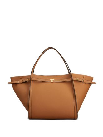 Tod's Brown Logo Medium Tote