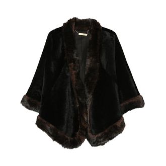 Nour Hammour Mantella in montone F26C66 - - Jackets - Donna - Marrone - ONE SIZE