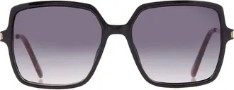 Nine West NW 23 505 BLK Smoke Square Ladies Sunglasses 10268556.KHL BLKSMK