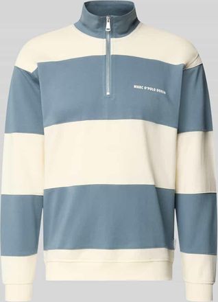 Marc O'Polo Denim Marc OPolo Denim Relaxed Fit Troyer aus reiner Baumwolle in Hellblau, Gr&ouml;&szlig;e XXL