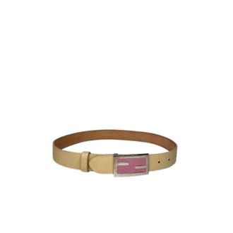 Fendi Pre-owned Vintage Riem - Dames - Vintage Accessoires - Beige - ONE Size - Leer - Vintage