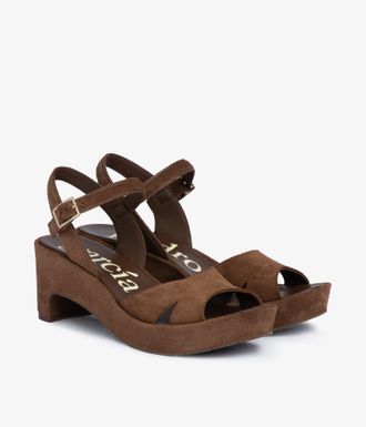 Pedro Garcia Back-Strap sandal in brown suede | dido | Fall-winter 26 |