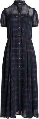 Ralph Lauren Ruffle-Trim Plaid Dress