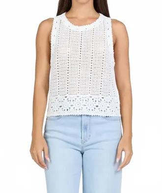 Dear John Denim Samia Sweater Tank Top In Off White