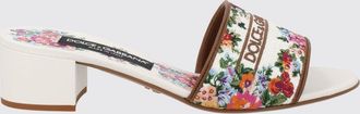 Dolce & Gabbana Mules in canvas con motivo floreale jacquard
