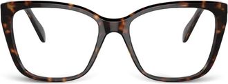 Swarovski crystal-embellished square frames - Brown