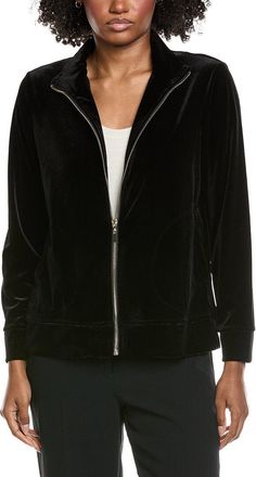 Jones New York Mock Neck Velour Jacket