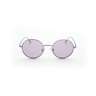 DKNY Ladies Silver Tone Round Sunglasses DK105S