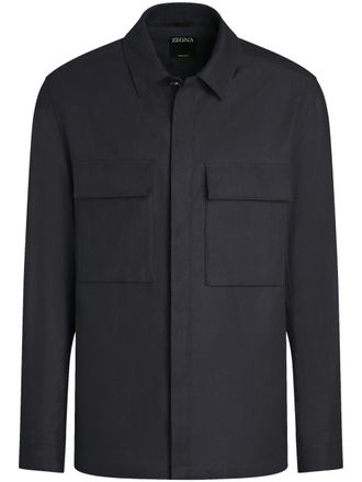 Ermenegildo Zegna Oasi Lino overhemd - Blauw
