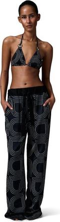 Day Birger Et Mikkelsen Posey Print Wide Leg Pants in Black at Nordstrom, Size 12