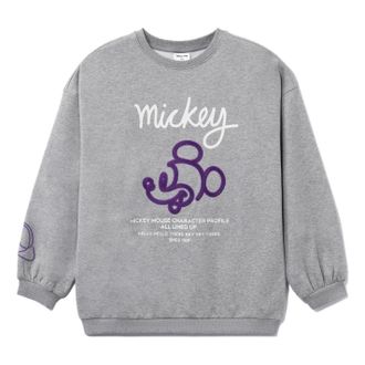 Li-Ning (WMNS) Li-Ning x Disney Mickey Mouse Graphic Sweatshirt Grey AWDRD64-2