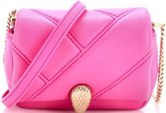 Bulgari Serpenti Cabochon Shoulder Bag Diagonal Quilted Leather Micro
