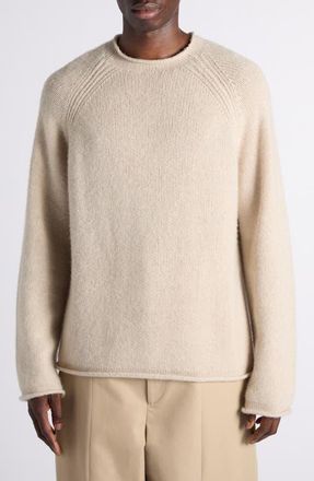 Bottega Veneta Roll Edge Cashmere Sweater in 2159 Linen Melange at Nordstrom, Size X-Large
