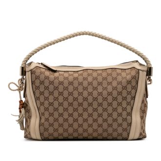 Gucci Pre-owned Womens Bamboo Handbag Canvas - Sage Green Textile - One Size