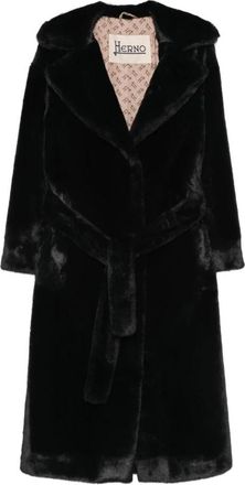 Herno Chantilly Curly Imitatiebont Jas - Dames - Jassen - Zwart - S - Jassen