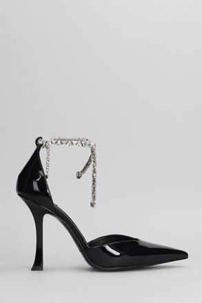 Jimmy Choo London Stevie 100 Pumps In Black Patent Leather
