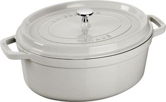 Staub La Cocotte Cast Iron Pot Oval 3.2 Ltr, Truffle