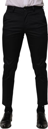 Dolce & Gabbana Dark Blue Cotton Skinny Dress Trouser Mens Pants