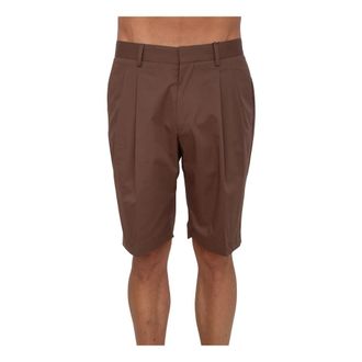 Corneliani Bermuda - Heren - Korte Broeken - Bruin - XL - Katoen - Korte Broeken