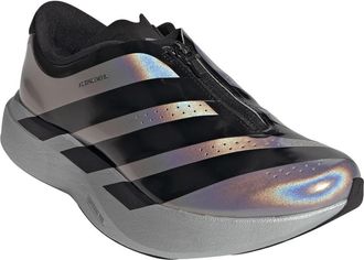 adidas Adizero Evo SL Zip Running Shoe in Silver/black/halo Silver at Nordstrom, Size 9.5