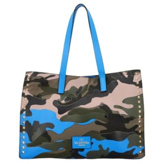 Valentino Pre-owned Tote Bags, female, Multicolor, Size: ONE SIZE Pre-owned Rockstud Shopper
