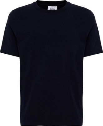 Alpha Studio Modern T-shirt met korte mouwen - Heren - T-shirts - Blauw - L - Katoen - Tops