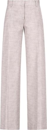Ermanno Scervino Tailored Straight-Leg Beige Viscose Formal Pants