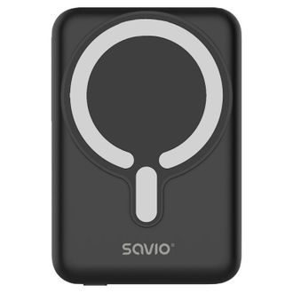 Savio Savio Powerbank Ba-12 10000 Mah, Negro, Magn&eacute;tico