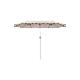 Costway Sombrillas Jardin Grandes Doble Cara, 4,7 X 2,8m, Sombrilla Terraza Exterior Con Manivela Y Base, Sombrilla Parasol Doble Playa Terraza Balc&oacute;n Piscina