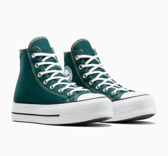 Converse Sneaker CONVERSE CHUCK TAYLOR ALL STAR LIFT, Damen, Gr. 39,5, schwarzly jaded, wei&szlig;, schwarz, Textil, Schuhe Sneaker