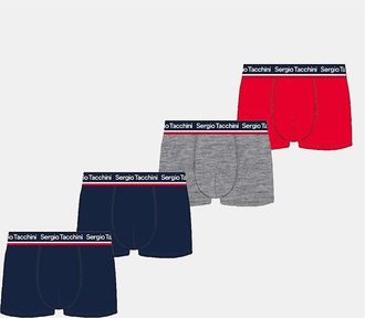 Sergio Tacchini Mens 4 Pack Plain Design Boxer Brief - Multi - Size: 2X large