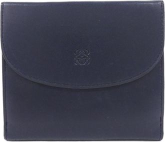 Loewe Blue Leather Wallet (Tri-Fold) (Pre-Owned)