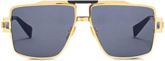 Balmain Geometric-frame Zonnebril - unisex - Zonnebrillen - Geel - 60 MM - Accessoires