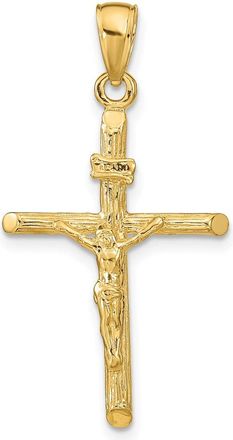 Diamond2Deal 14k Gold Crucifix Pendant