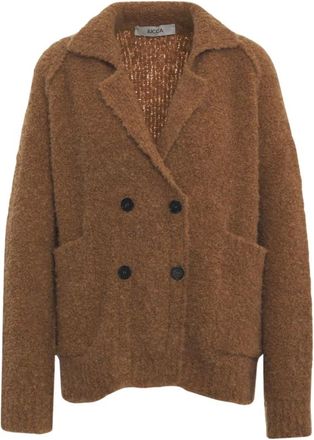 Jucca Maglia a Giacca Doppio Petto - - Knitwear - Donna - Marrone - M