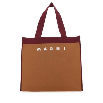 Marni Two-tone Fabric Medium Shopping Bag