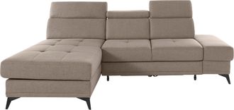 Inosign Ecksofa »Cardiz L-Form« inkl.Kopfteilverstellung und Federkern wahlweise mit Bettfunktion