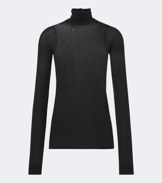 Saint Laurent Jersey turtleneck top