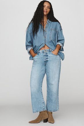 Pilcro Celeste Boyfriend Uncuffed Mid-Rise Relaxed Jeans