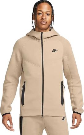 Nike Tech Fleece Trainingsjack - Heren - Sportshirts - Bruin - M - Katoen - Fitness