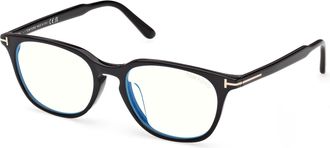 Tom Ford Blue Light Block Square Unisex Eyeglasses FT6149-D-B 001 55
